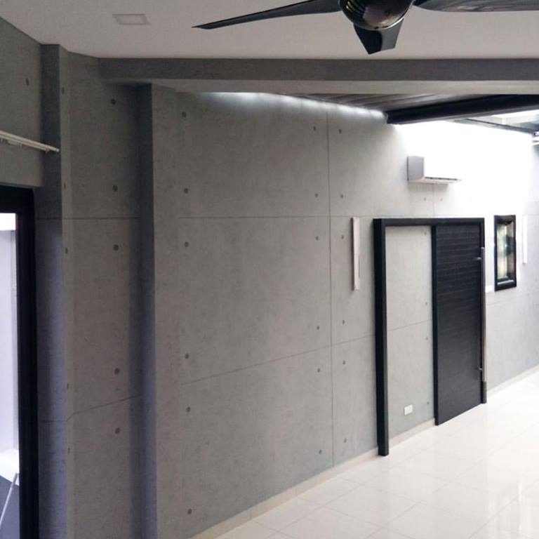 Exposed Cement Concrete Effect Wall Paint Interior