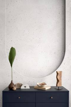 interior design of harmonized living room interior with blue com